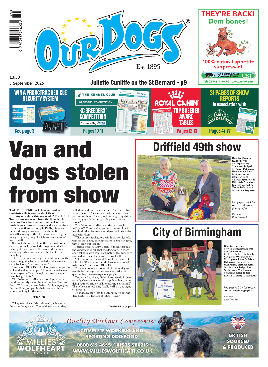 OUR-DOGS 5TH SEPTEMBER 2025