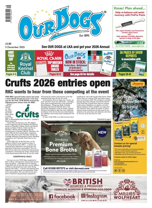 OUR-DOGS 5TH DECEMBER 2025