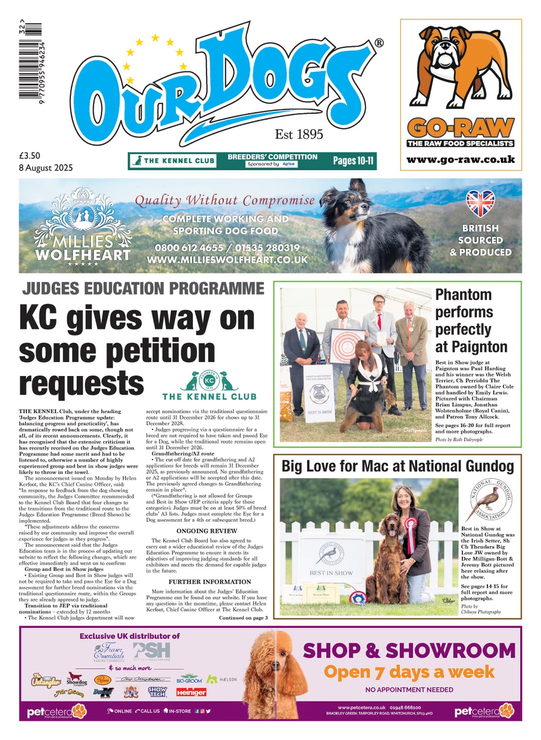 OUR-DOGS 8TH AUGUST 2025