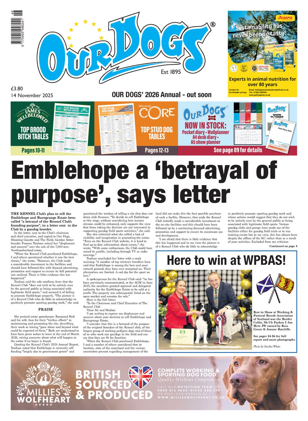 OUR-DOGS 14TH NOVEMEBR 2025