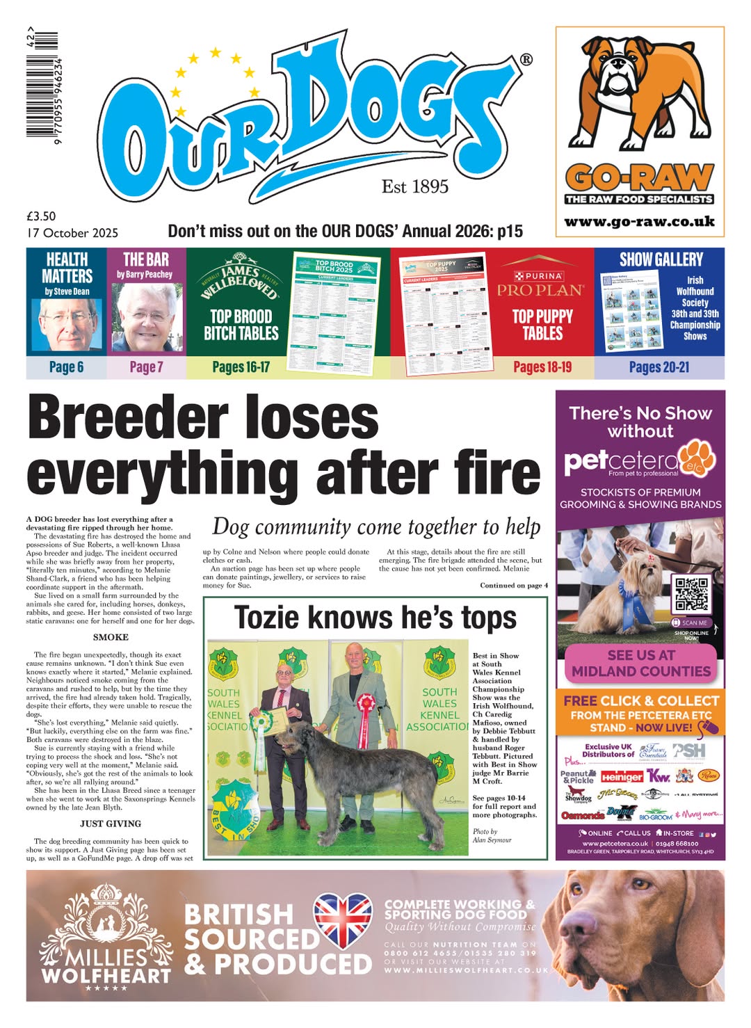 OUR-DOGS 17TH OCTOBER 2025