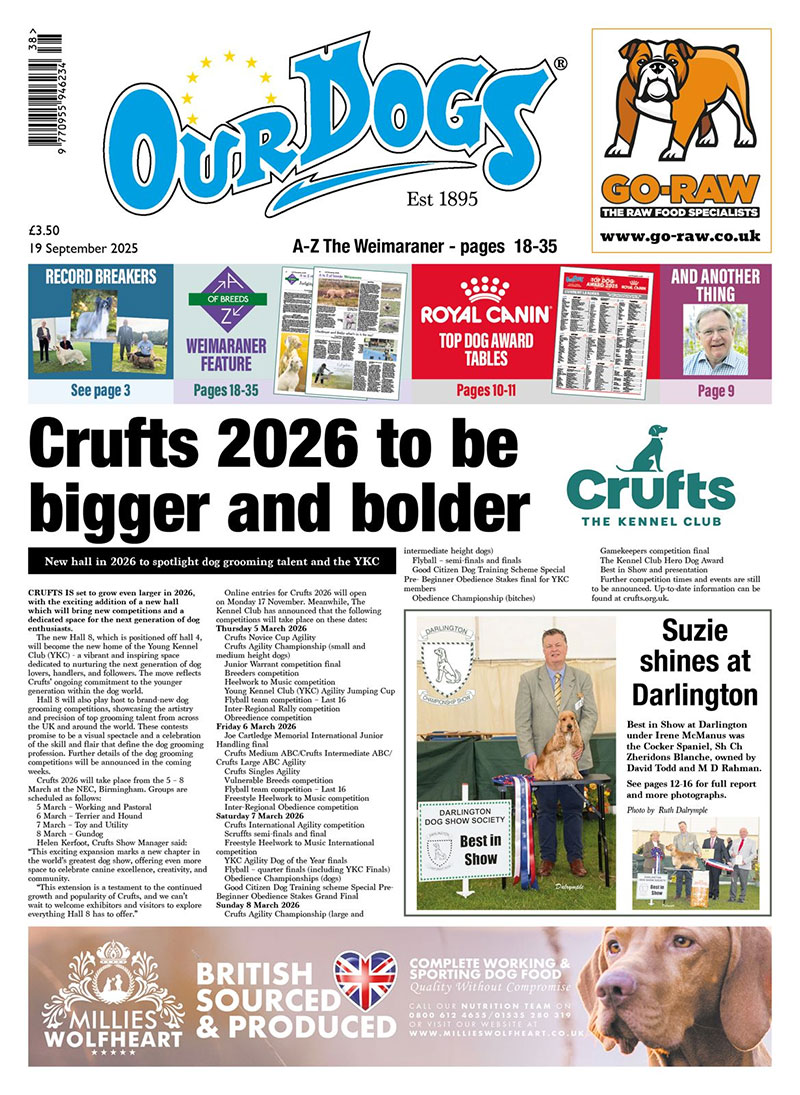 OUR-DOGS 19TH SEPTEMBER 2025