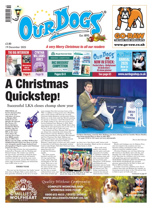 OUR-DOGS 19TH DECEMBER 2025