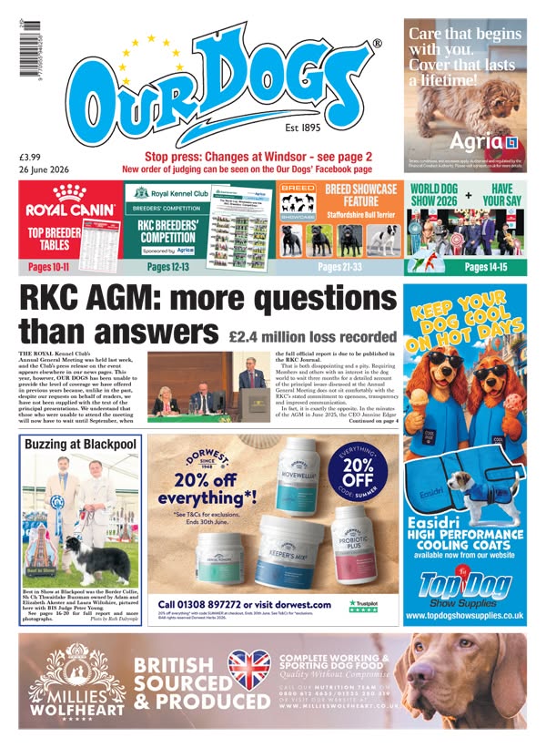 OUR-DOGS 26TH JUNE 2026