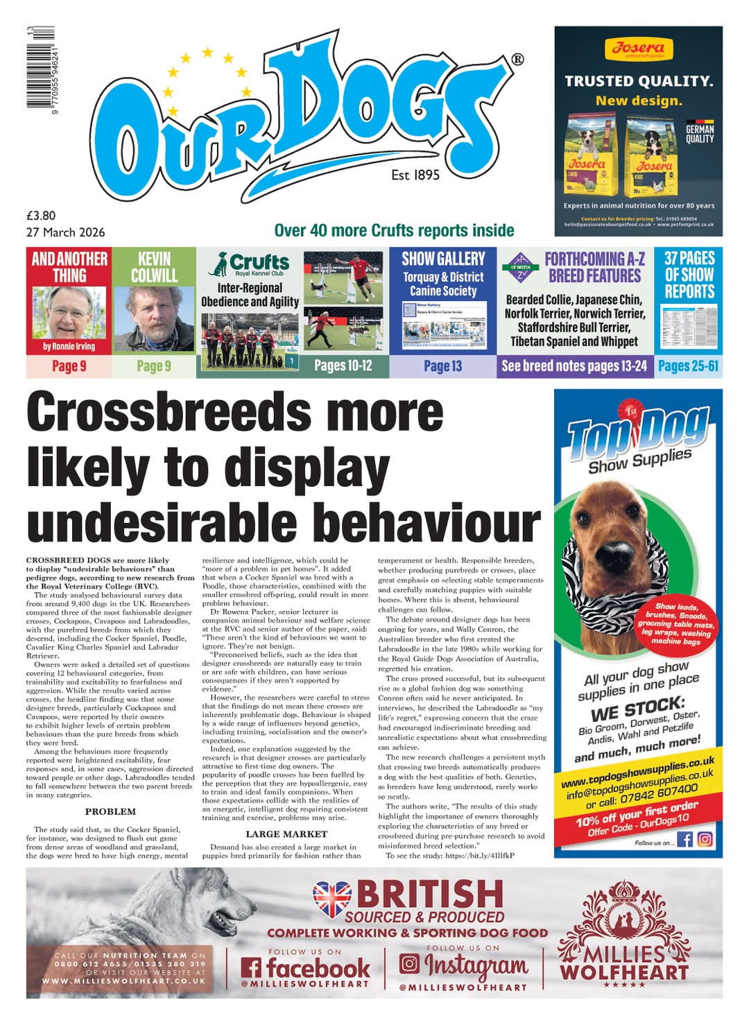 OUR-DOGS 27TH MARCH 2026