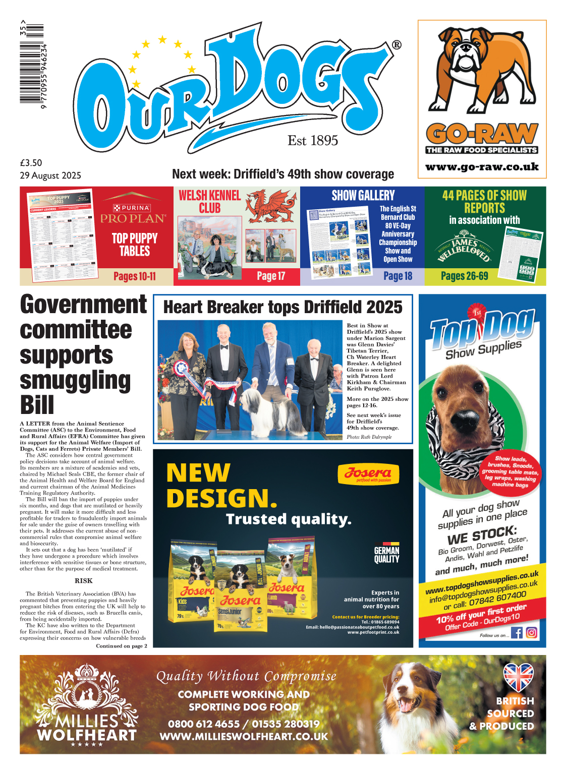 OUR-DOGS 29TH AUGUST 2025