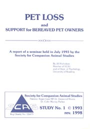 PET LOSS AND SUPPORT FOR BEREAVED PET OWNERS