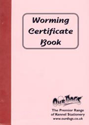 Worming Certificate Book